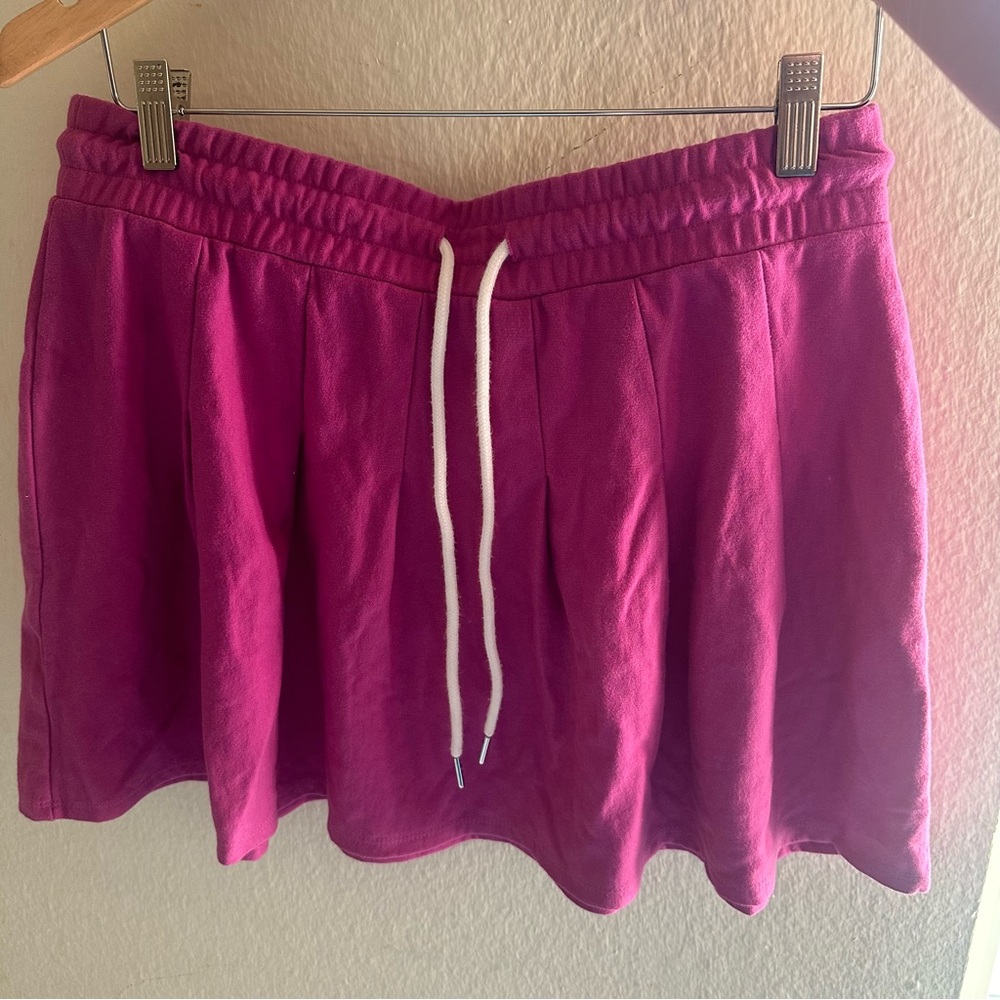 Pink tennis midi skirt cute hot pink size L